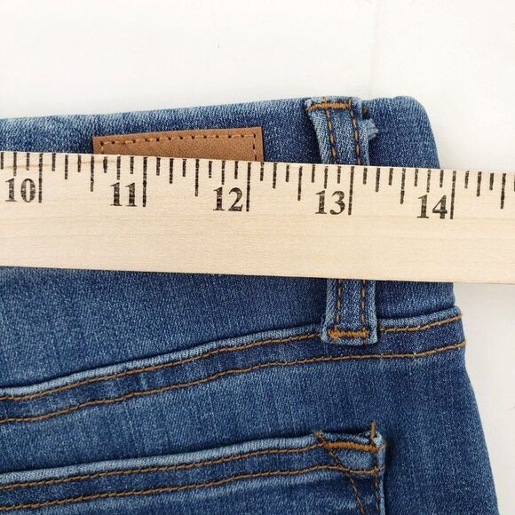 Judy Blue Jeans Women's Size 7/28 Boyfriend Pull On Distress Stretch Denim - Picture 6 of 10